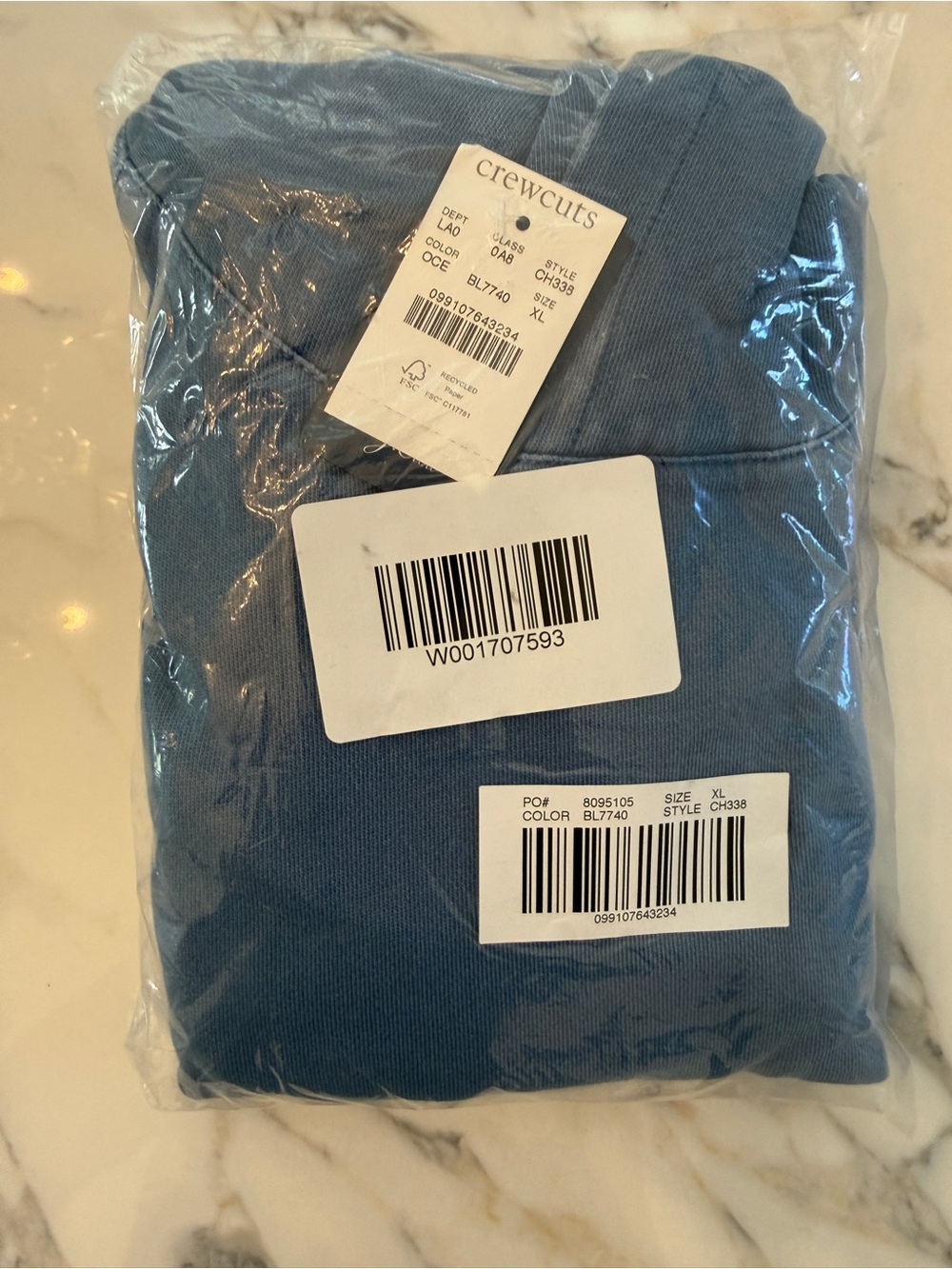 Crewcuts Dusty Blue Pullover Hoodie